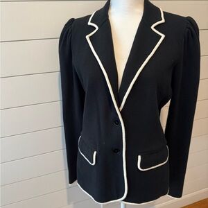 Ralph Lauren Black Blazer with White Piping